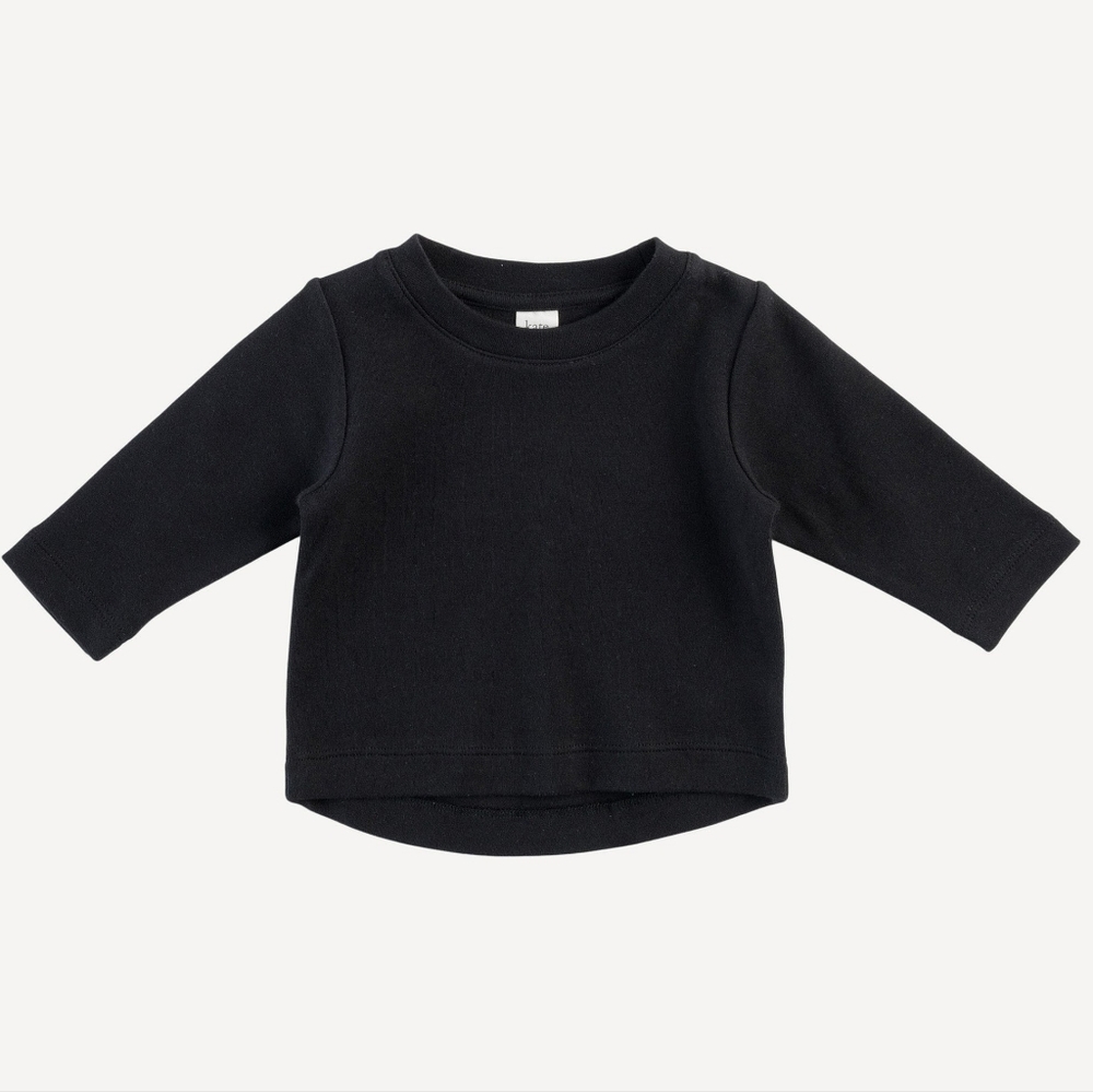 NWT 6 Kate Quinn long sleeve essential boxy tee black cotton interlock